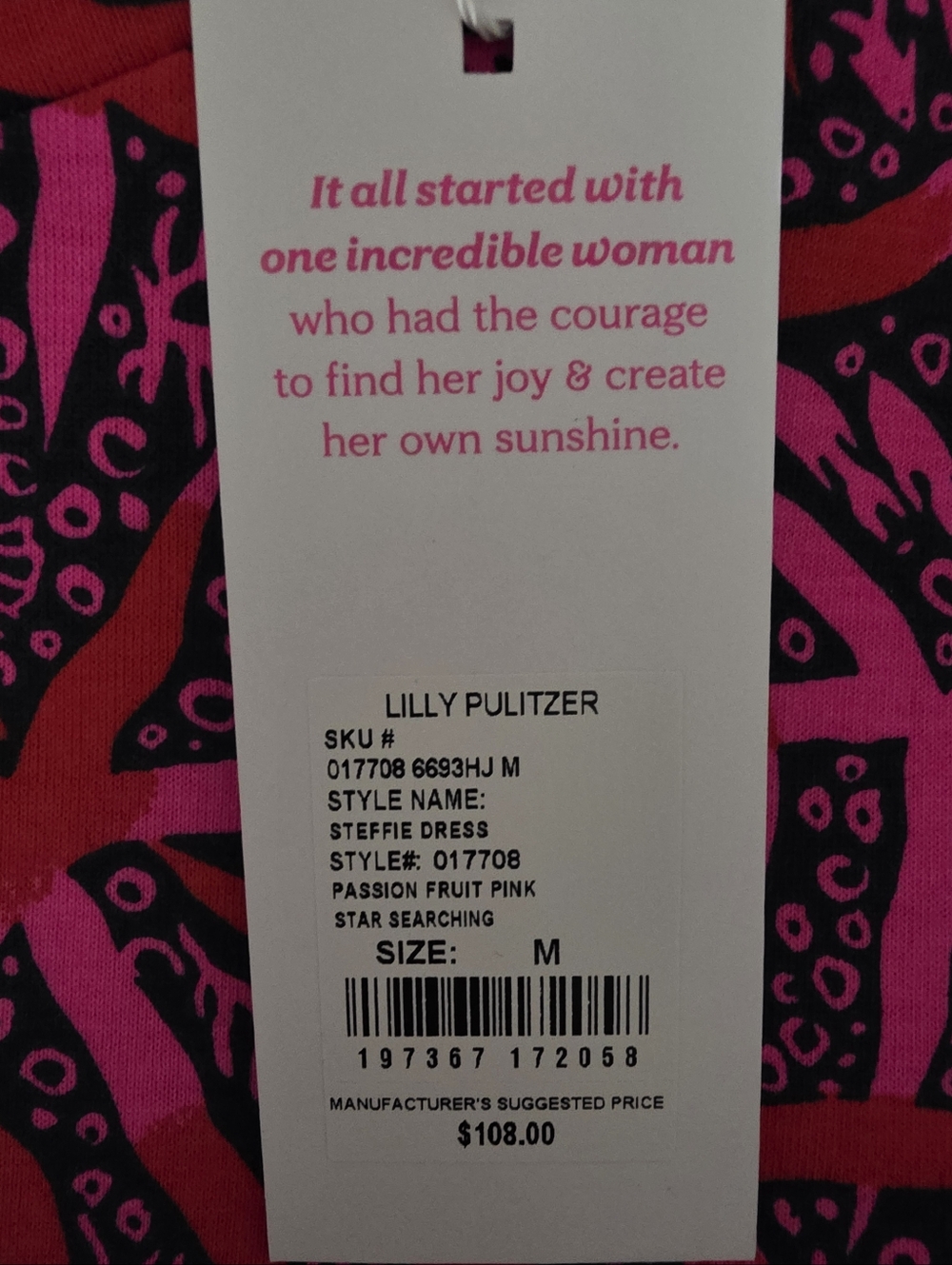 NWT Lilly Pulitzer Steffie Dress in Passion Fruit PinkLong-Sleeve Dress - Medium - Picture 5 of 10